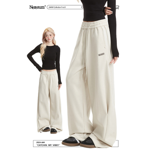 子街舞嘻哈宽松直筒阔腿休闲裤 运动裤 女潮牌美式 NERESUM春夏卫裤