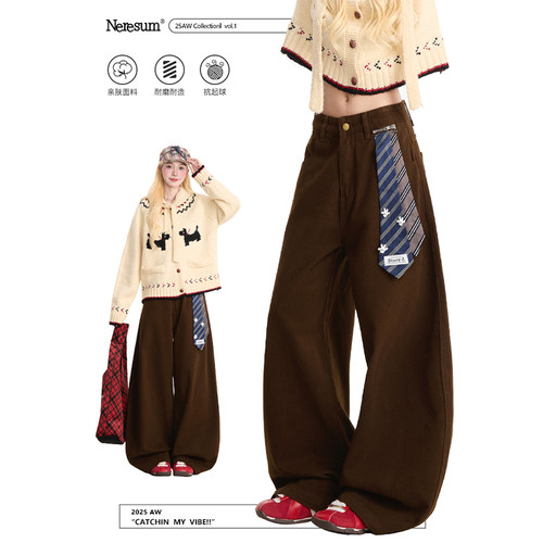 NERESUM复古弯刀休闲工装裤