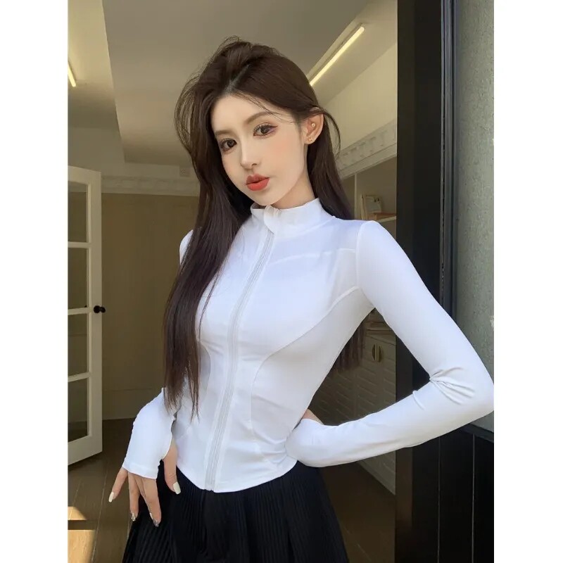 普拉提瑜伽健身上衣防晒紧身女款