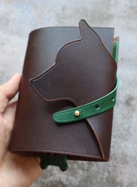 原创a567手工定制可爱少女宠物狗狗日记手账M5活页真牛皮笔记本