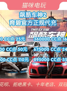 PC正版Steam/Uplay飙酷车神2 The Crew 法外之徒 100000点数CC点