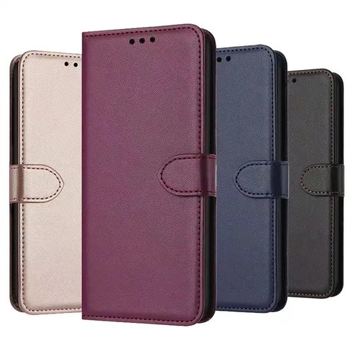 适用于三星Galaxy A10 M10 A20 A30 A20E A40 A50S A70 A30S纯色花色防摔插卡钱包支架电话手机壳皮套