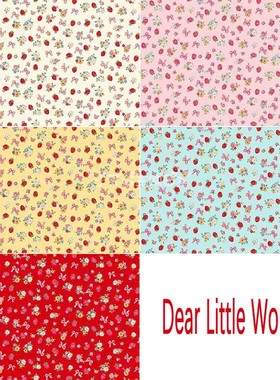 日本进口Dear Little World草莓蝴蝶结丝带quiltgate菊花布料现货
