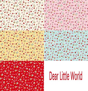 日本进口Dear Little World草莓蝴蝶结丝带quiltgate菊花布料现货