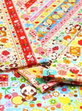 日本进口纯棉怀旧复古动物布料