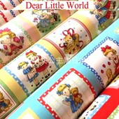 World方块手帕女孩quiltgate拼布艺服装 日本进口Dear Little 面料