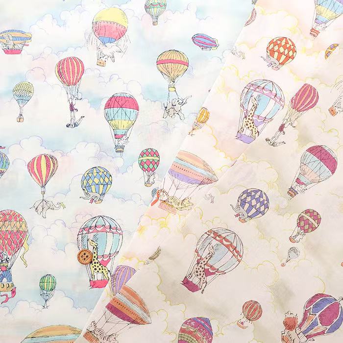 50cm日本进口纯棉60支HOKKOH热气球马戏团拼布艺印花105cm宽面料