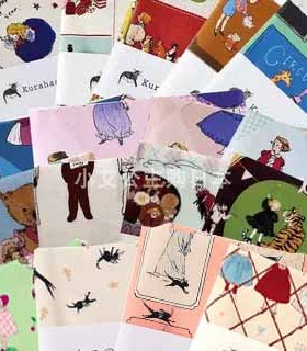 日本进口纯棉牛津布料Kurahashi Rei 女孩春夏秋冬垫仓乔伶衣面料