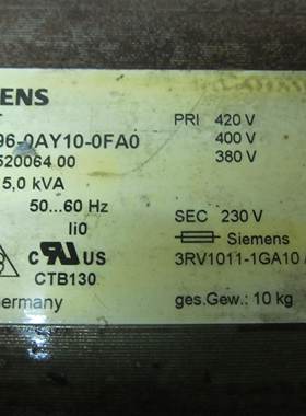 东莞 西门子  隔离变压器 4AM5796-0AY10-0FA0
