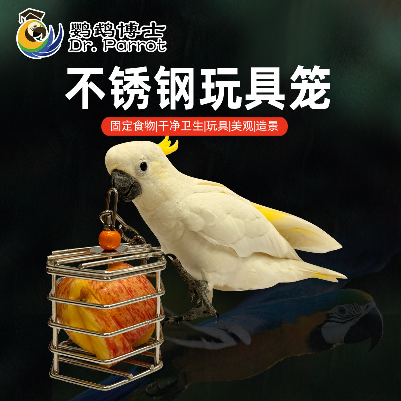 鹦鹉啃咬觅食盒不锈钢玩具益趣玩具磨牙水果笼蔬菜篮鸟笼挂件用品,宠物/宠物食品及用品,鸟禽其他,淘宝优惠券,粉丝福利购,淘宝优惠卷
