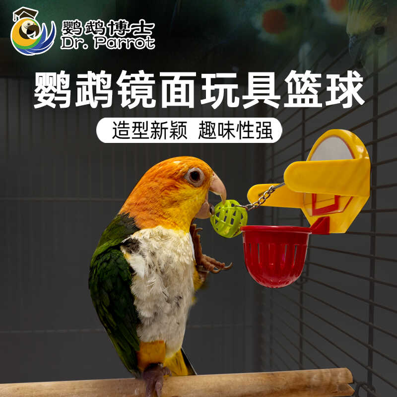 鹦鹉镜面篮球啃咬趣味玩具鸟用品