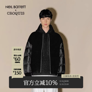 Neil 短款 Barrett联名 秋冬新款 飞行员羽绒服拼接时尚 速写男装