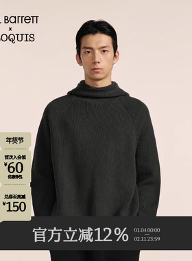 【Neil Barrett联名】速写男装秋冬新款休闲连帽毛衫绵羊毛上衣潮