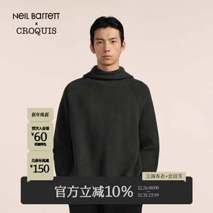 Neil 休闲连帽毛衫 Barrett联名 秋冬新款 绵羊毛上衣潮 速写男装