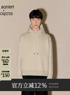 【Neil Barrett联名】速写男装秋冬新款休闲宽松毛衫连帽复古上衣
