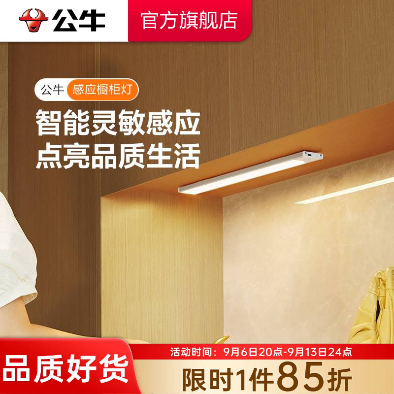 公牛充电橱柜灯led感应灯图片