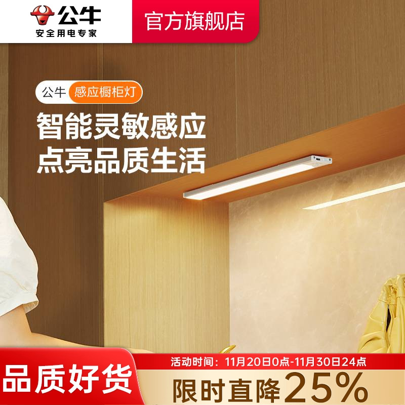 公牛充电橱柜灯led感应灯