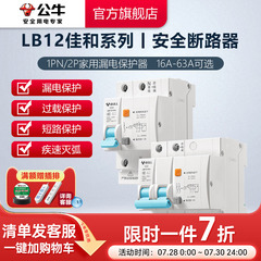 公牛旗舰漏电保护器2P小型断路器家用空开电闸开关25A升级款LB12