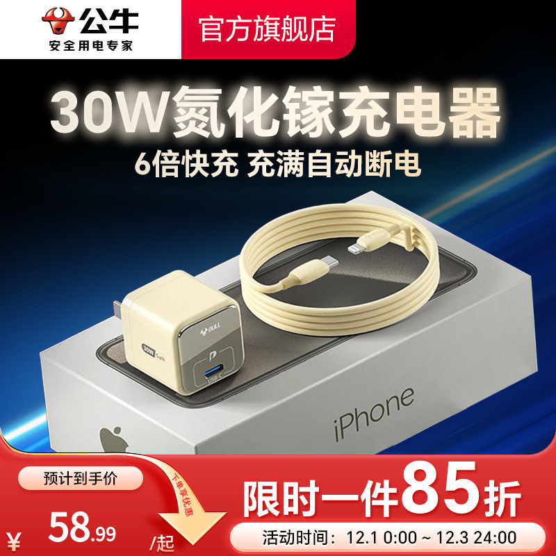 【全网热销】30W自动断电充电器
