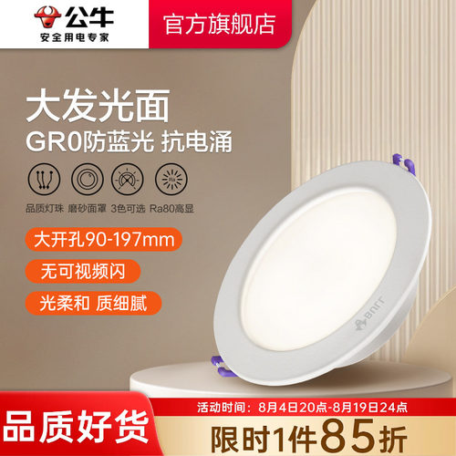 公牛铁大功率店铺商用ip20筒灯