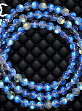 天然蓝月光石月光石水晶