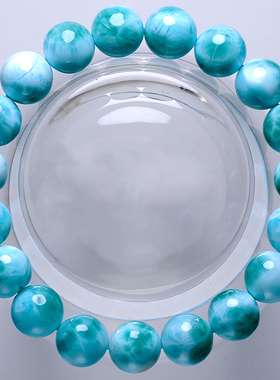 天然海纹石龟背拉利玛手链手串女