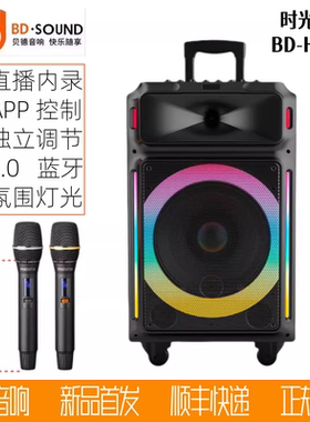 贝德音响时光系列1552大功率户外广场舞蓝牙拉杆乐器K歌12寸音箱