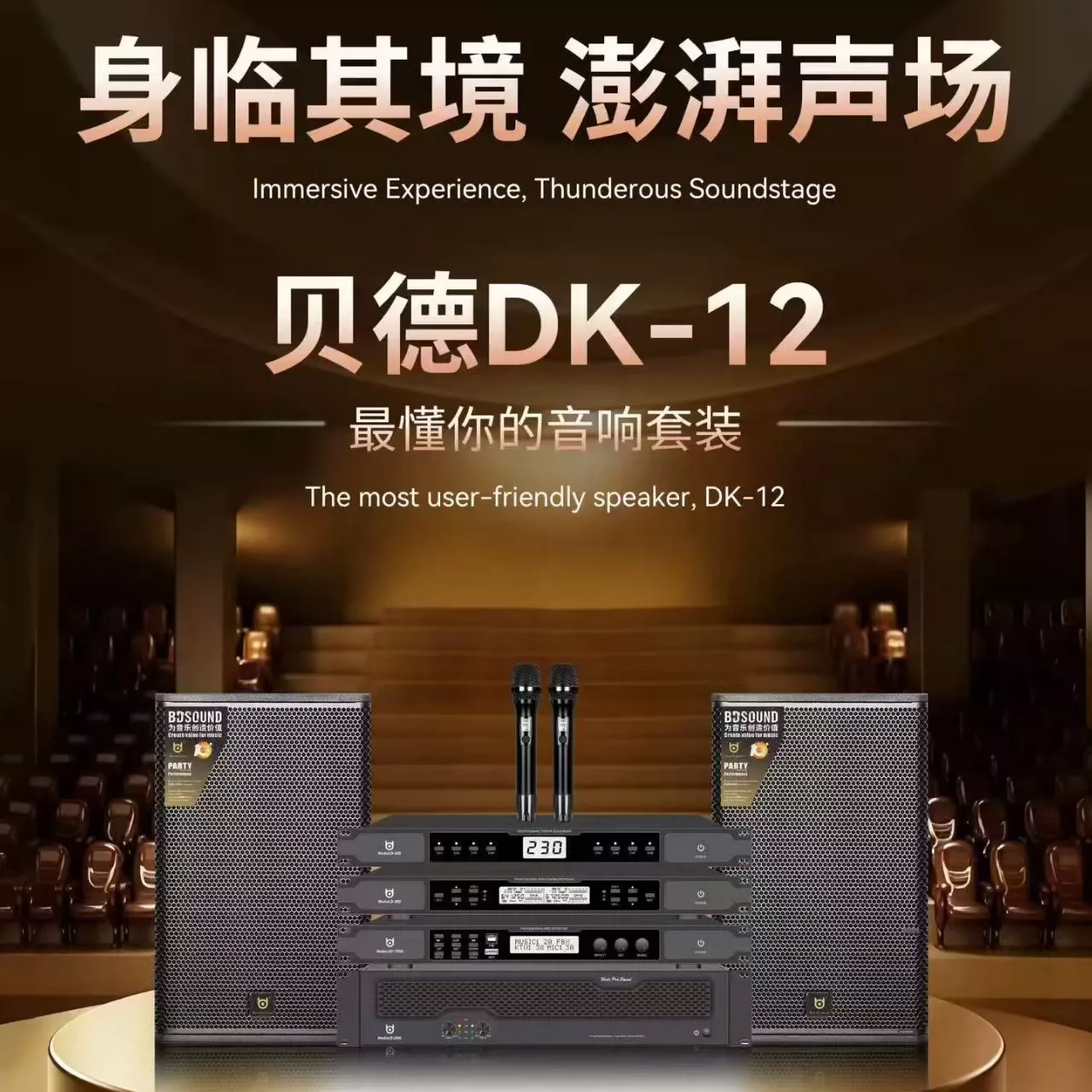 贝德DK-12套装K歌会议包房音箱