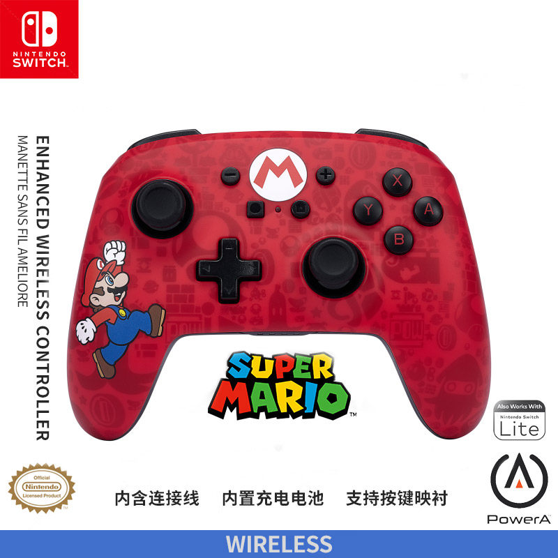 POWERA 무선 컨트롤러 닌텐도 스위치 공식 공인 프로 컨트롤러 마리오 한정판