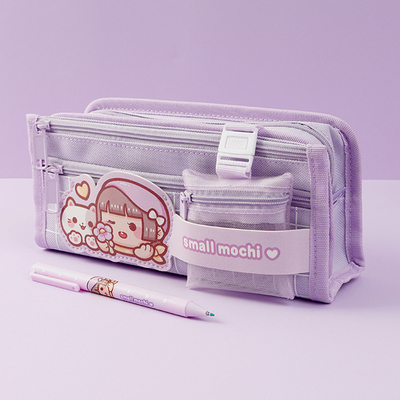 小麻薯牛津布多层大容量笔袋