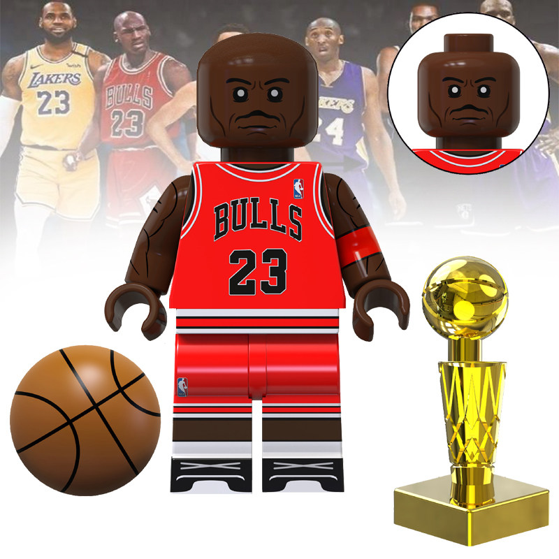 NBA篮球TV7065迈克尔乔丹公牛队第三方儿童拼装男孩积木人仔玩具