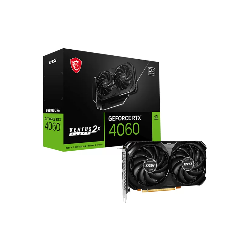 MSI GeForce RTX4060 Ventus 2X Black 8G OC игровая видеокарта SF