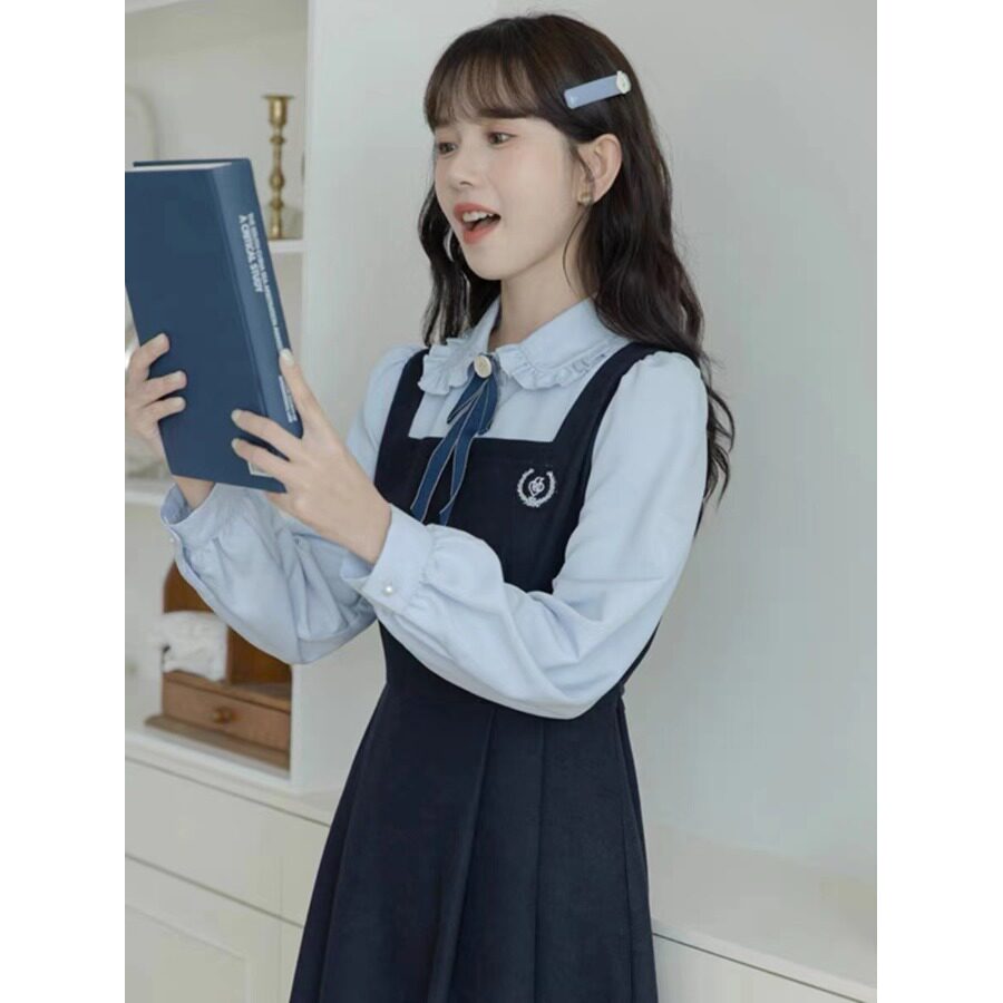 学院风连衣裙子演讲比赛朗诵合唱歌初中生演出服装女大童学生礼服