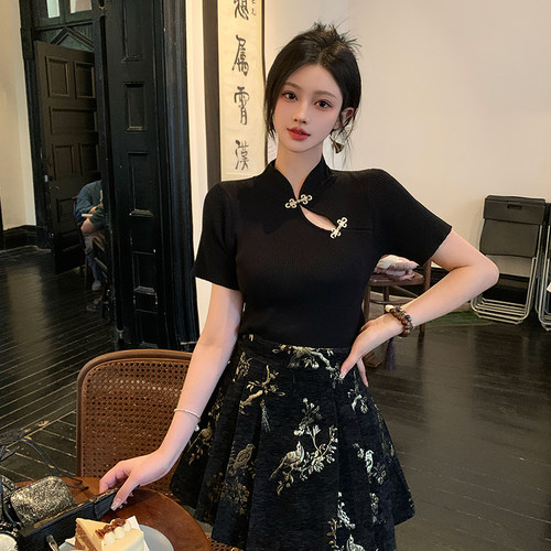 新中式盘口上衣针织衫