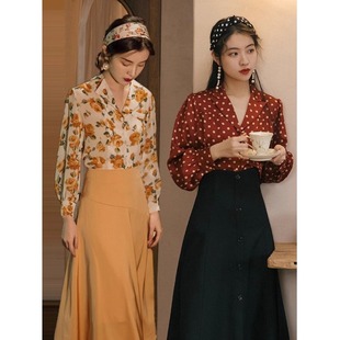 90高級感穿搭一整套裝 復(fù)古港風(fēng)連衣裙子80年代懷舊服裝 港味女裝
