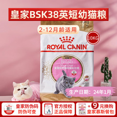 皇家BSK38英短专用幼猫粮10kg蓝猫渐层强健肌肉骨骼发育主粮2月龄