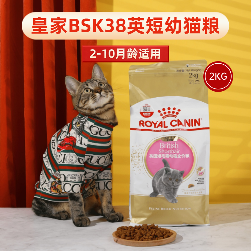 皇家BSK38英短幼猫粮2kg强健肌肉