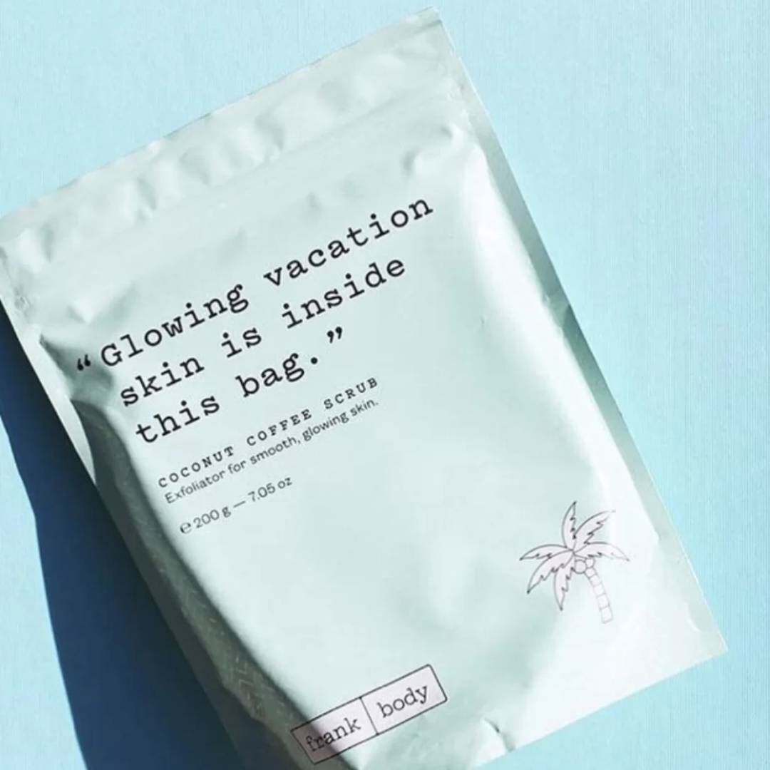 FrankBody咖啡身体磨砂膏 澳洲椰子去角质死皮橘皮洗浴保湿滋润