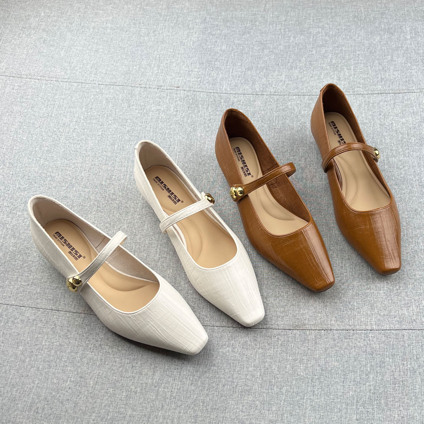 米新款~温柔简约风魔术贴扣带浅口玛丽珍鞋女尖头低跟通勤单鞋,女鞋,浅口单鞋,淘宝优惠券,粉丝福利购,淘宝优惠卷