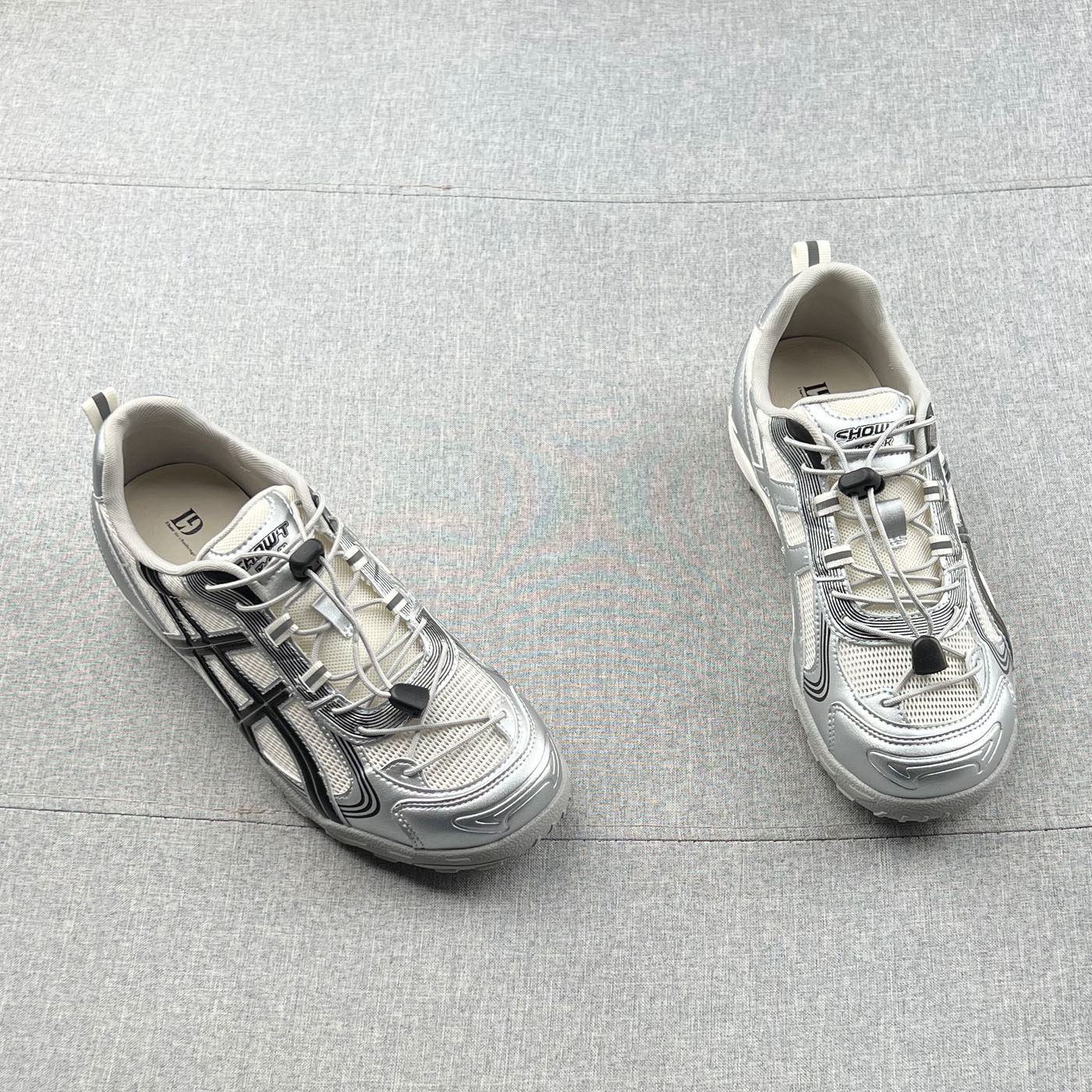 显脚小~增高4cm真皮单网防滑户外登山鞋女徒步鞋2026年春夏慢跑鞋