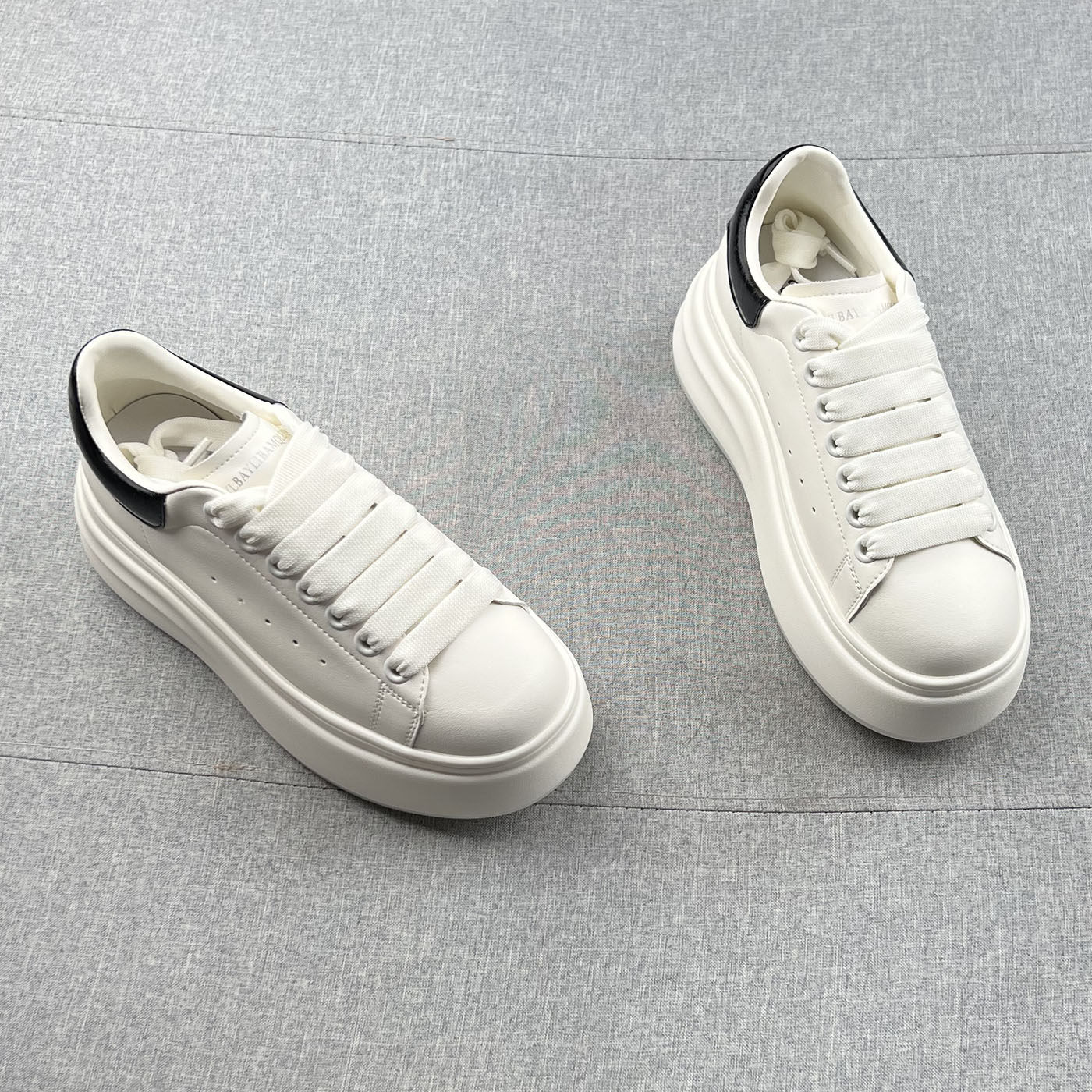 真皮圆头系带厚底增高小白鞋女板鞋2026年春款防滑松糕底休闲鞋,女鞋,休闲板鞋,淘宝优惠券,粉丝福利购,淘宝优惠卷