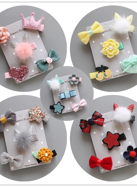 新款韩国宠物发饰狗狗泰迪发夹猫咪头花约夏克马尔济斯套装头饰品