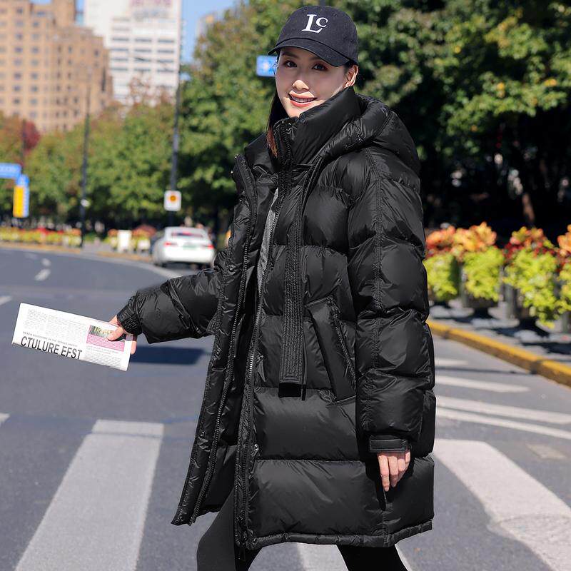 2024新款爆款高端羽绒服女中长款韩版时尚宽松加厚大码外套潮欧货
