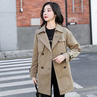 风衣女款2025新款春秋季韩版短款小个子高端垂坠感百搭洋气外套潮