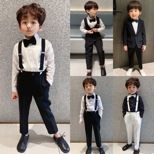 礼服英伦新款 春季 西装 男童衬衫 气质儿童主持人走秀钢琴演出服 韩版
