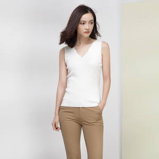 上衣内搭 无袖 冰凉吊带背心女夏外穿修身 美背性感天丝针织打底美式