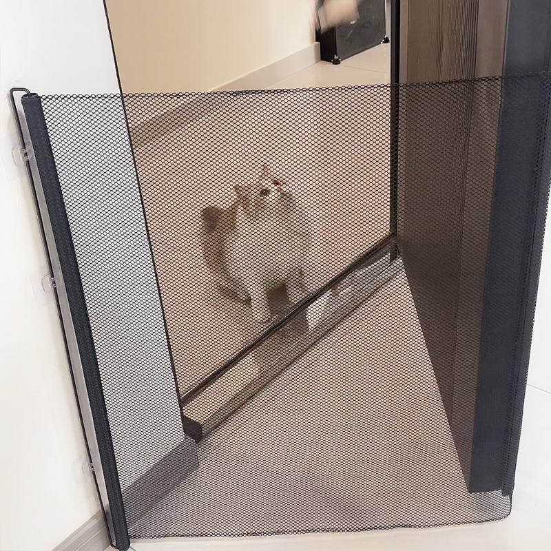 免打孔宠物围栏自动伸缩防猫门