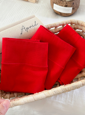 Z8本命年女士高腰三角红内裤收腹提臀透气大码结婚喜庆红底裤