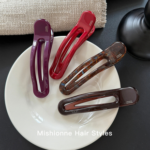 高级感轻奢大鸭鱼嘴夹韩国进口France醋酸马尾横夹气质优雅盘发夹