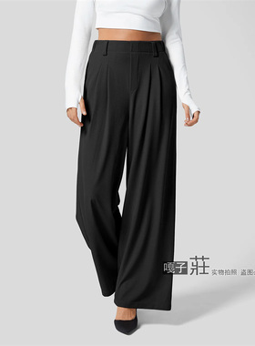 美单ha*家春夏季大码女装女裤高腰华夫格阔腿裤wide leg pants